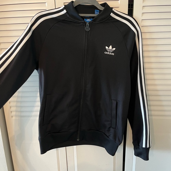ADIDAS 3 stripe jacket. Youth size 13/14, or used as a womens SMALL. - Picture 5 of 6